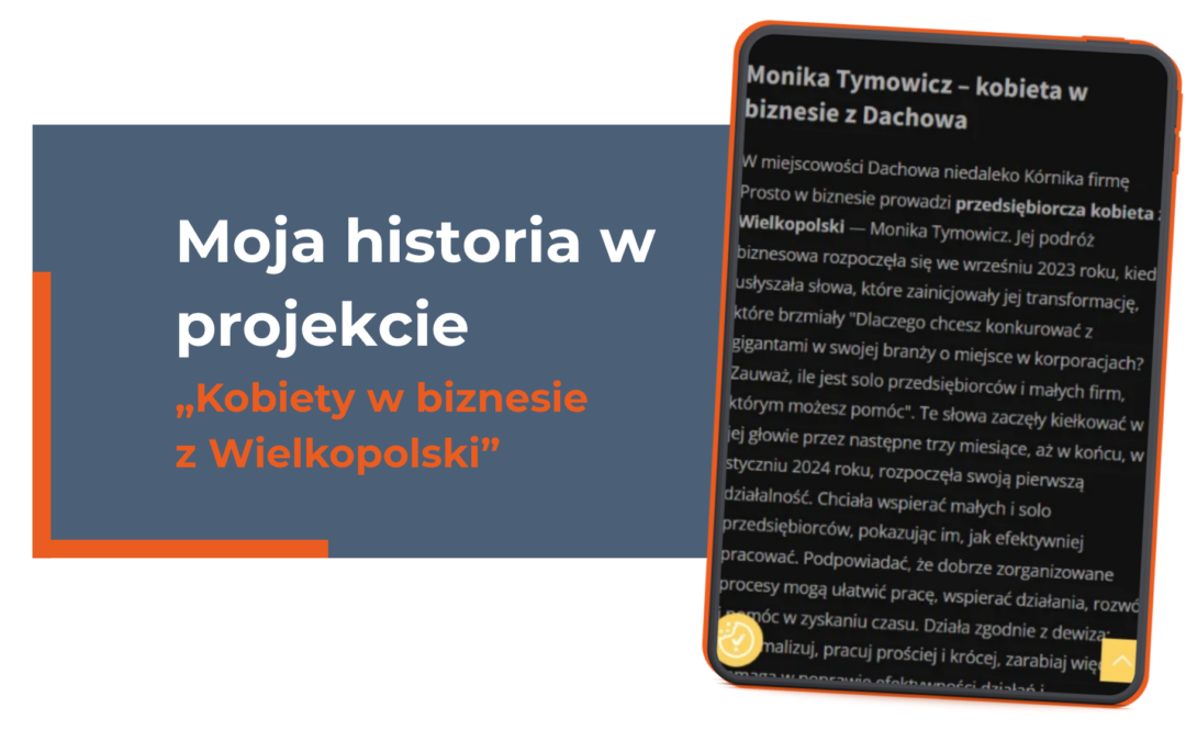 Moja historia w projekcie „Kobiety w biznesie z Wielkopolski”