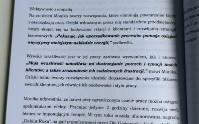 Bohaterka rozdziału o wysokiej wrażliwości w biznesie